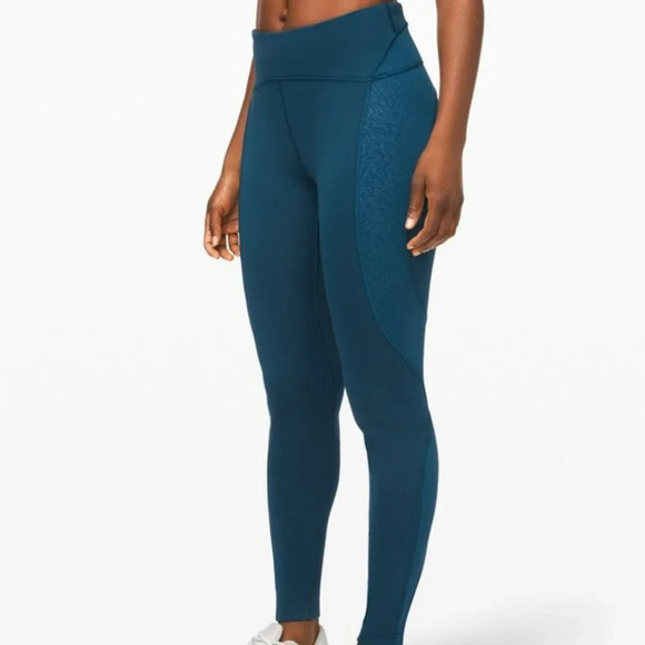 lululemon athletica Pants - Lululemon Cold Pacer High-Rise Tight 28" Teal High Waist Leggings Women's 4